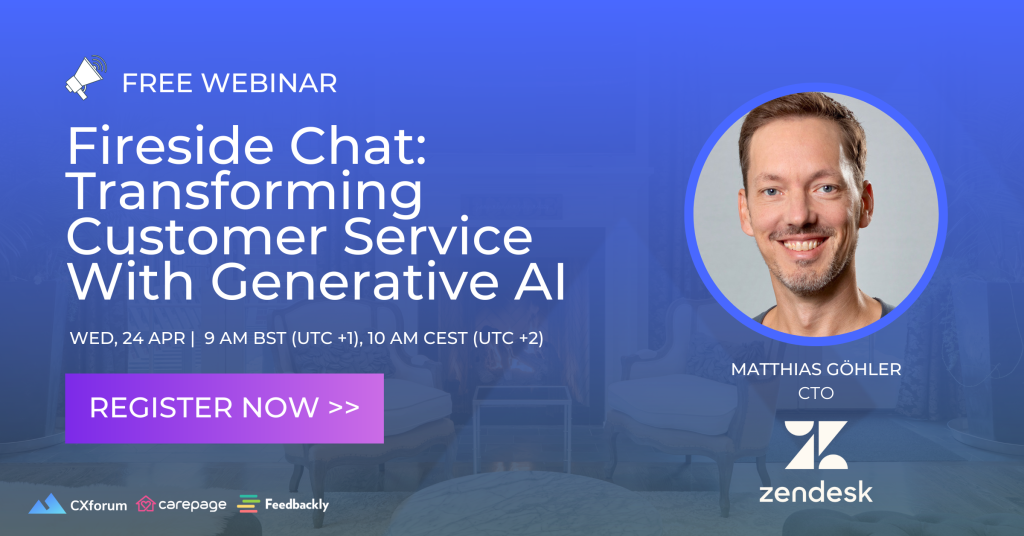 Fireside Chat Webinar With Zendesk CTO Matthias Göhler: Transforming Customer Service With Generative AI