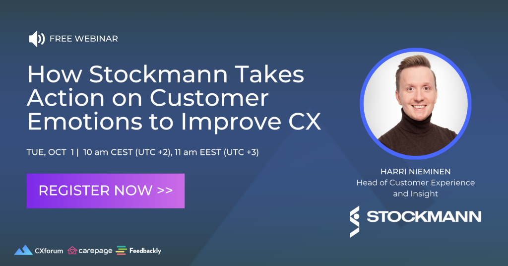 Webinar: How Stockmann Takes Action on Customer Emotions to Improve CX